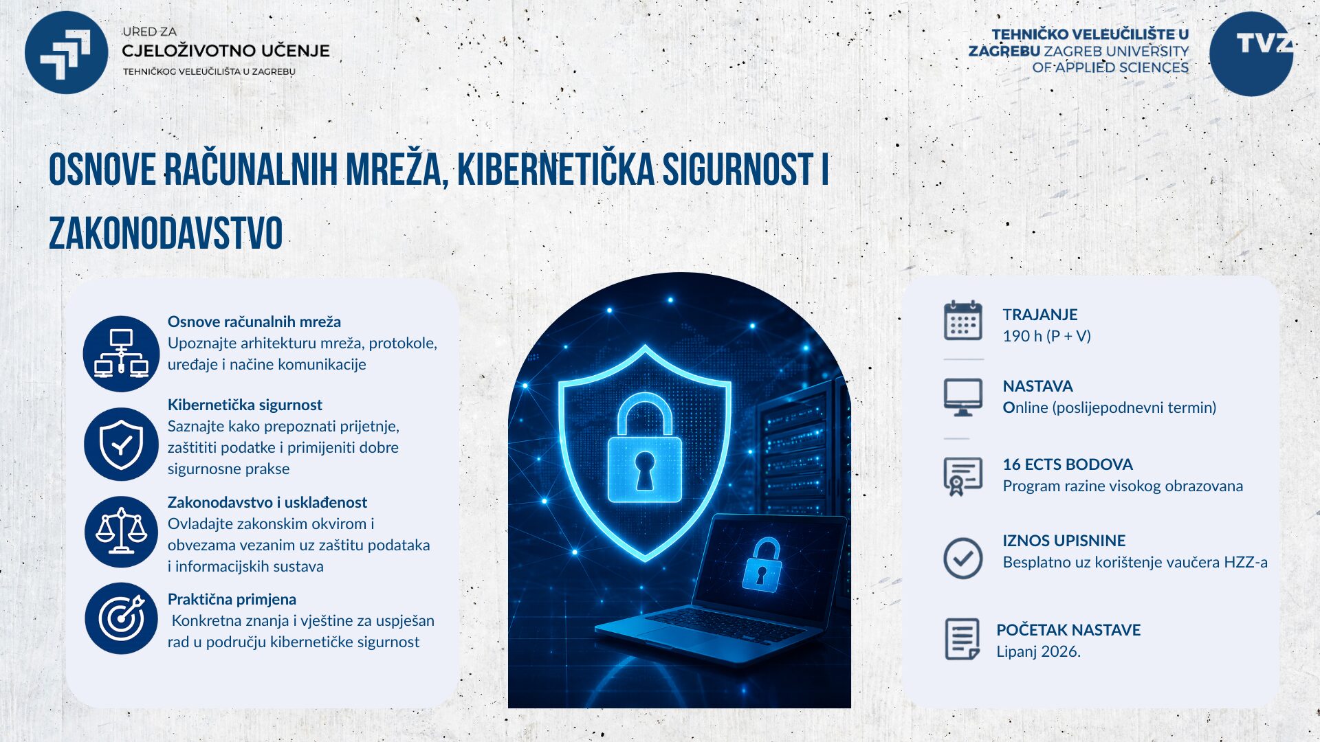 Osnove računalnih mreža, kibernetička sigurnost i zakonodavstvo